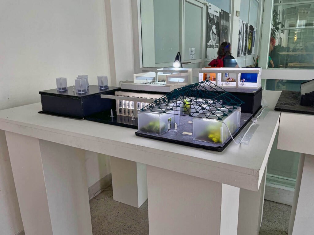 我們展設的舞台模型，此處拍攝的是內部結構。